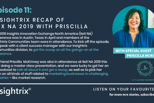 Podcast Episode 11 - Insightrix Recap of IIEX NA 2019 with Priscilla McKinney